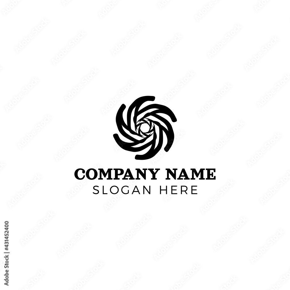 Unique Spiral Abstract Company Logo Design EPS10