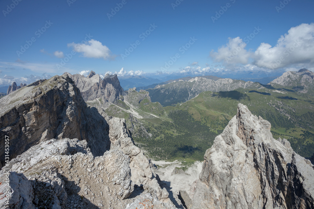 Landscapes from the top of the Puez, in Dolomites