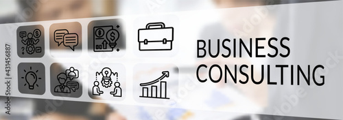 Business and consulting poster design. Vector illustration.