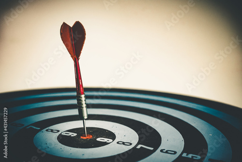 Bullseye is a target of business. Dart is an opportunity and Dartboard is the target and goal. So both of that represent a challenge in business marketing as concept.