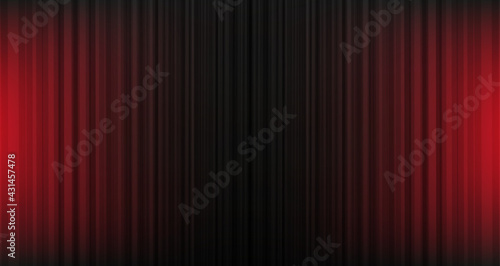 Vector Red and Black curtain background,modern style.