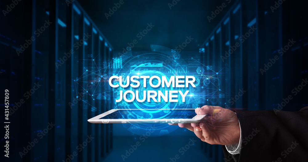 Person holding tablet, business concept Person holding tablet, business concept