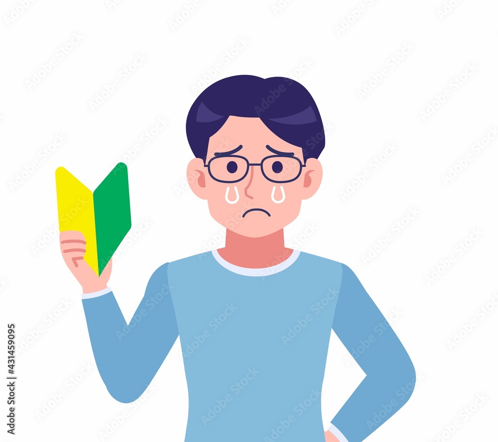 Male of glasses wearing water colored clothes Male of glasses wearing water colored clothes