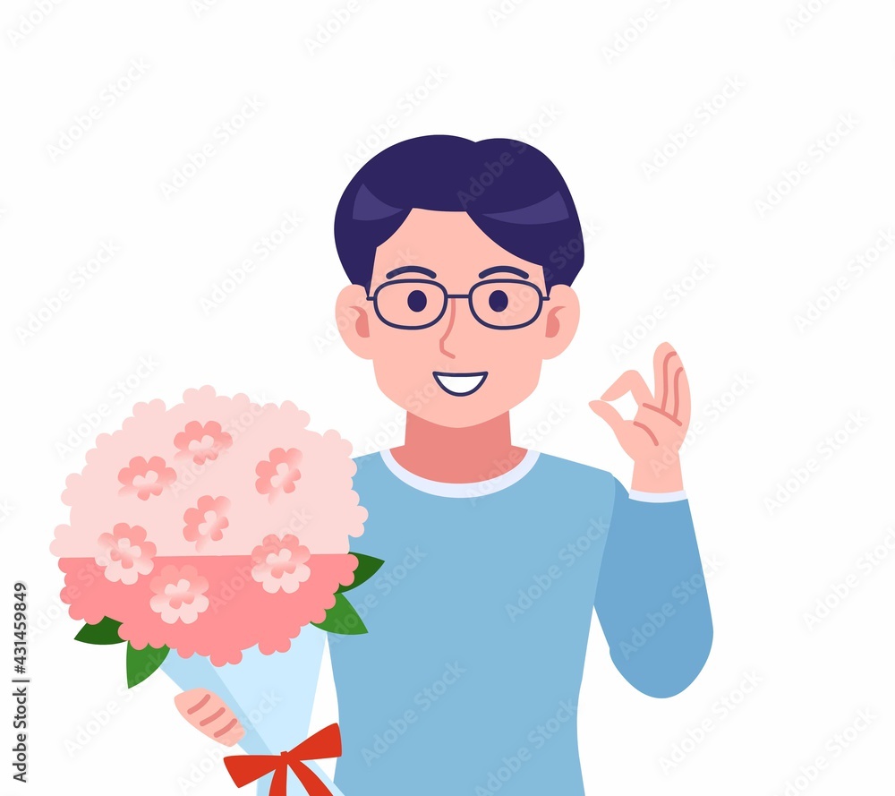 Male of glasses wearing water colored clothes Male of glasses wearing water colored clothes