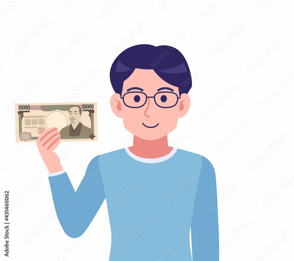 Male of glasses wearing water colored clothes Male of glasses wearing water colored clothes