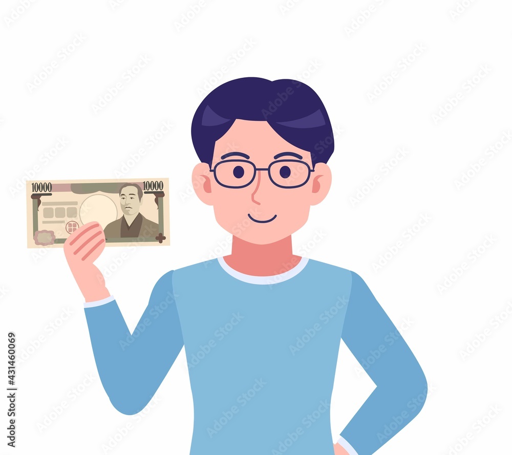 Male of glasses wearing water colored clothes Male of glasses wearing water colored clothes