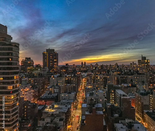 Canvas Print New York City at sunset