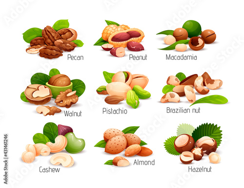 Nut compositions, good for label and sticker