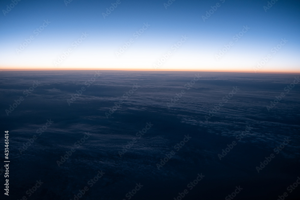 atlantischer Ozean aus dem Flugzeug 
