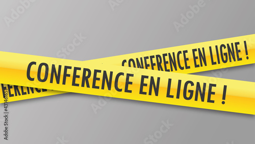 Logo conférence en ligne.