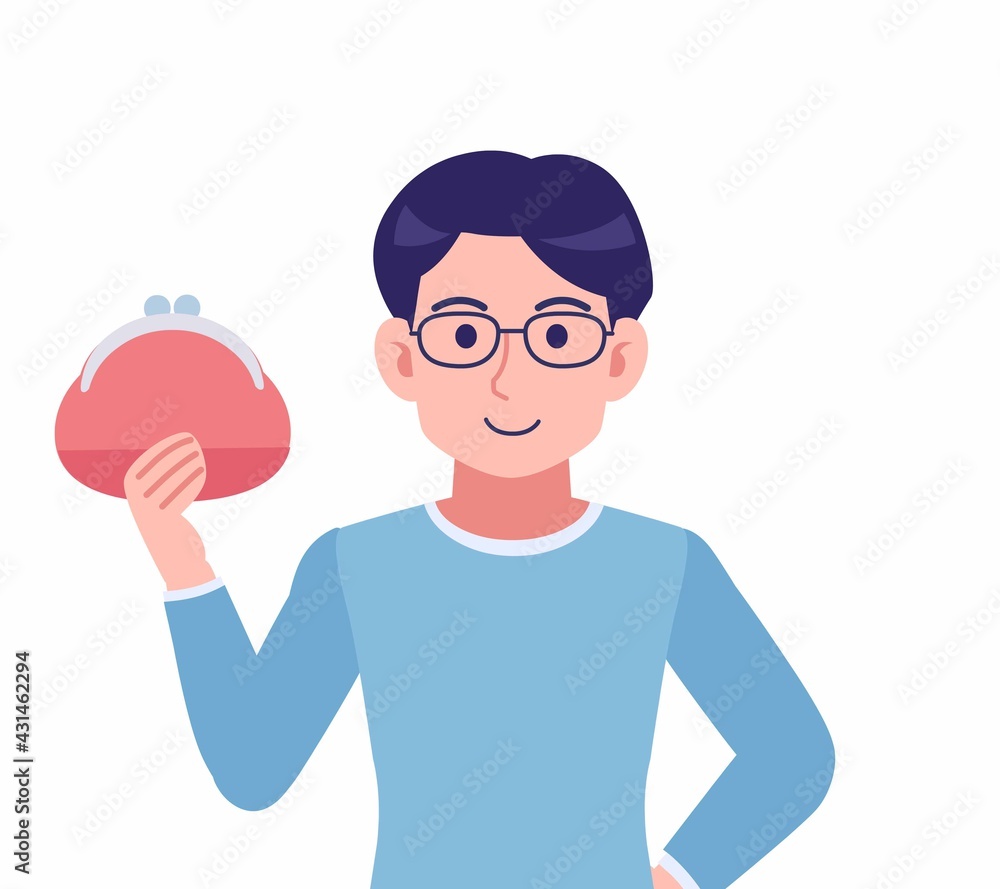 Male of glasses wearing water colored clothes Male of glasses wearing water colored clothes
