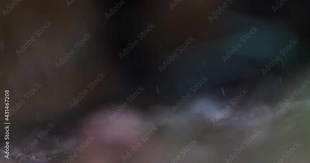 Vidéo Stock Raindrops Splashing On Puddle. Slow Motion Close Up ...