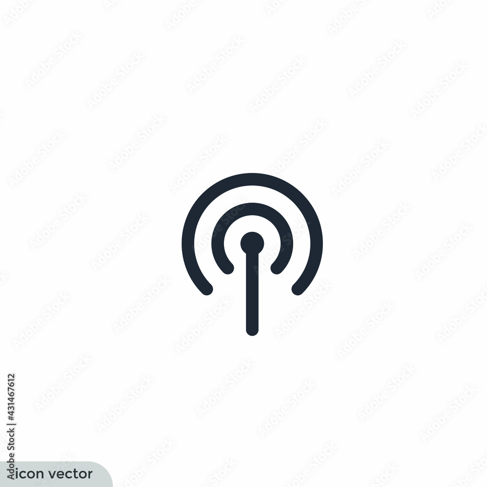 broadcasting icon vector illustration simple design element broadcasting icon vector illustration simple design element