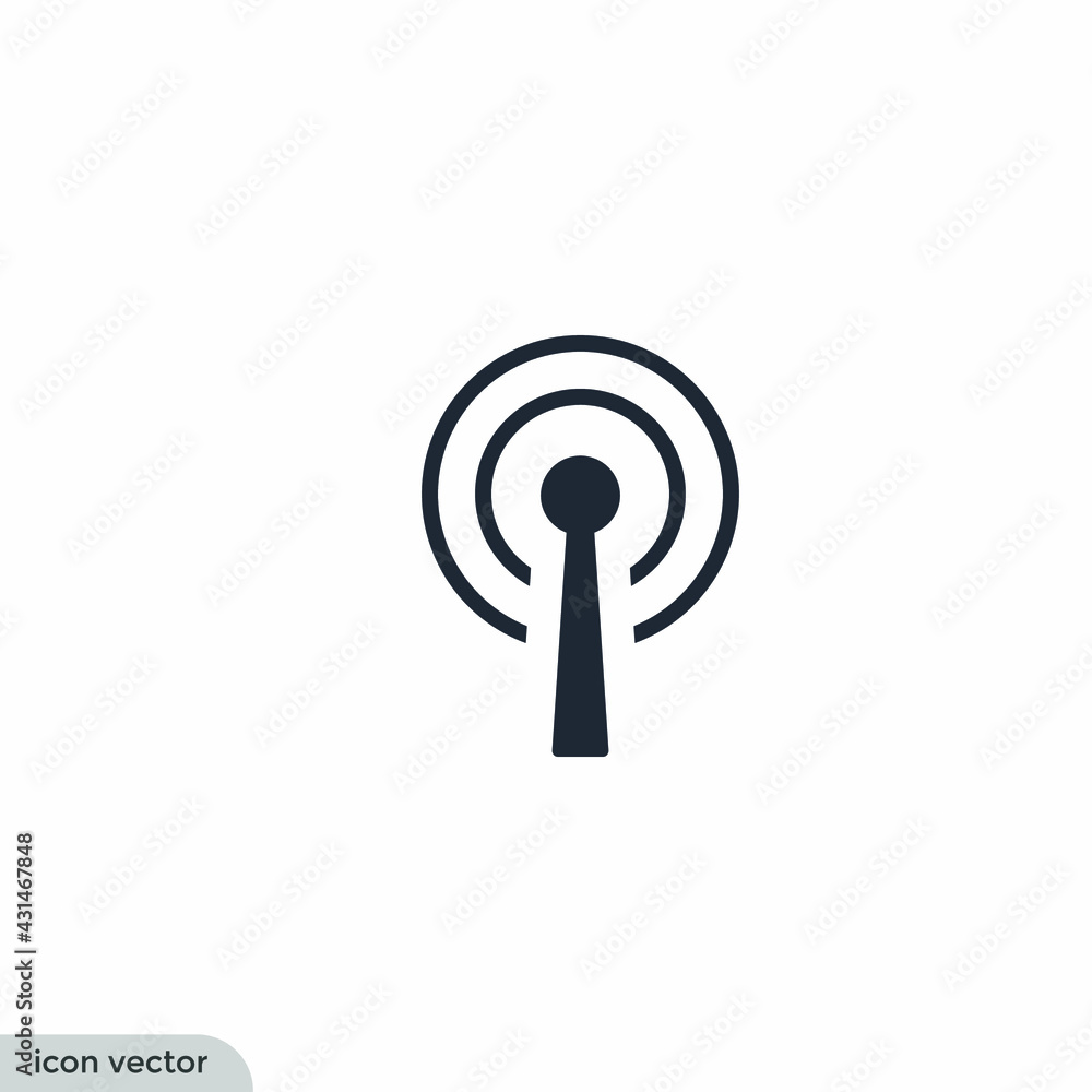 broadcasting icon vector illustration simple design element broadcasting icon vector illustration simple design element
