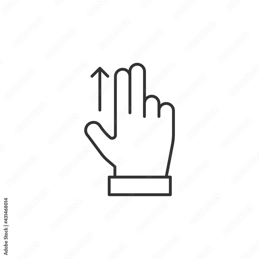 Hand touch icon isolated on white background. Swiping symbol modern, simple, vector, icon for website design, mobile app, ui. Vector Illustration Hand touch icon isolated on white background. Swiping symbol modern, simple, vector, icon for website design, mobile app, ui. Vector Illustration