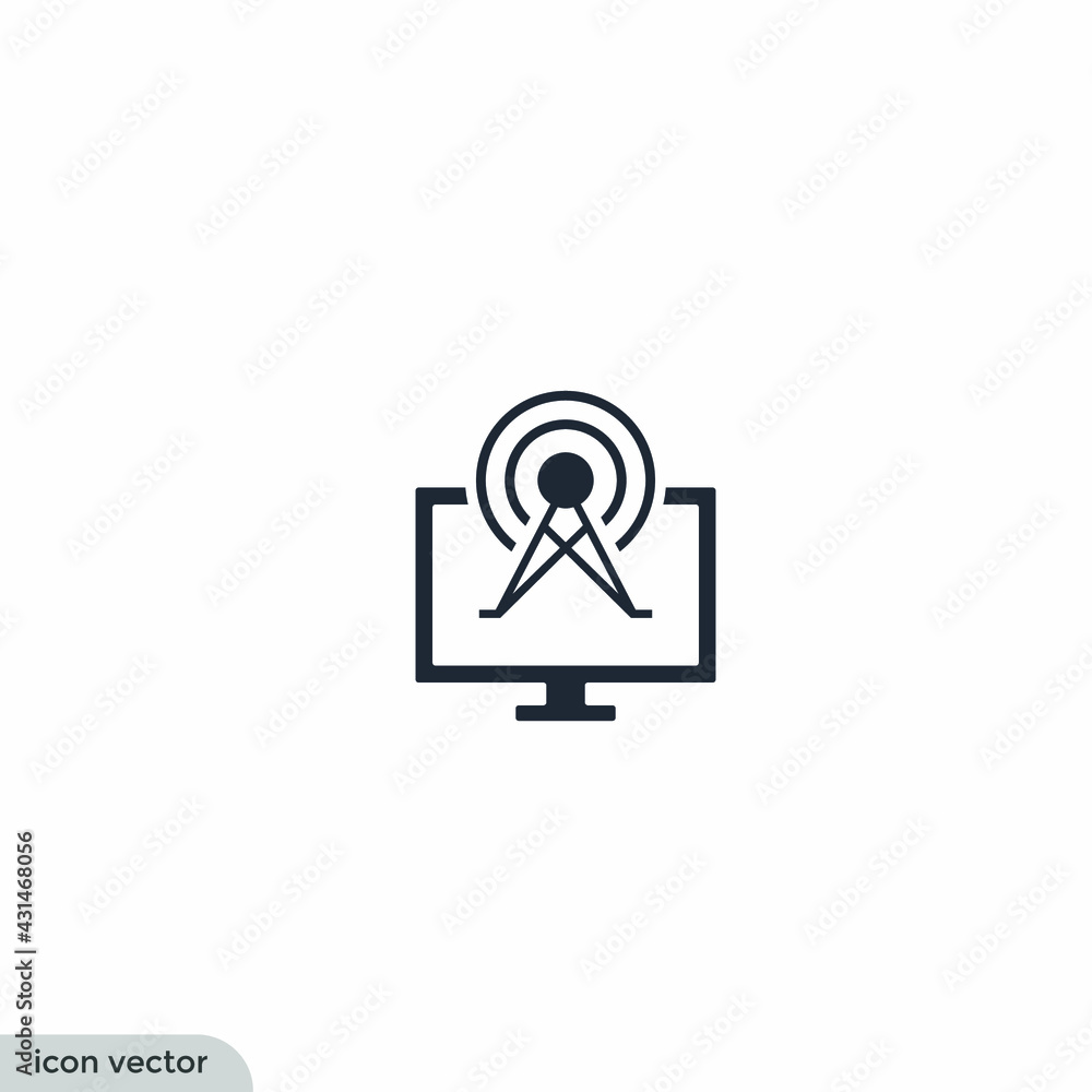 broadcasting icon vector illustration simple design element broadcasting icon vector illustration simple design element