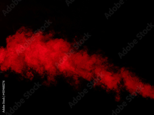 Red smoke texture on black background © olegkruglyak3