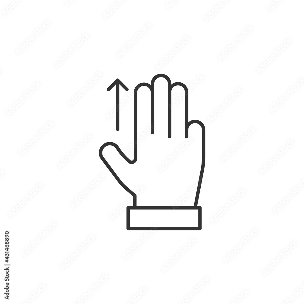 Hand touch icon isolated on white background. Swiping symbol modern, simple, vector, icon for website design, mobile app, ui. Vector Illustration Hand touch icon isolated on white background. Swiping symbol modern, simple, vector, icon for website design, mobile app, ui. Vector Illustration