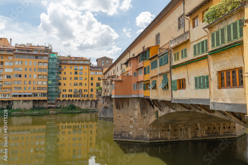 Ponte Vecchio in Florence, Italy: Oldest bridge in Florence over Arno River