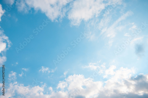  Blue sky and clouds in the weather day outdoor nature environment abstract background