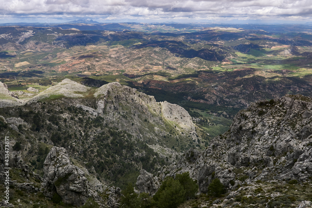 views from the top of the Sierra Prieta peak, on a cloudy day, in Casarabonela, Malaga province. Andalusia, Spain views from the top of the Sierra Prieta peak, on a cloudy day, in Casarabonela, Malaga province. Andalusia, Spain