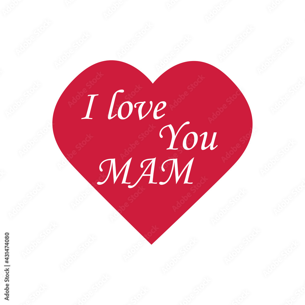 image of greeting card for mother's day on a white background, vector illustration image of greeting card for mother's day on a white background, vector illustration