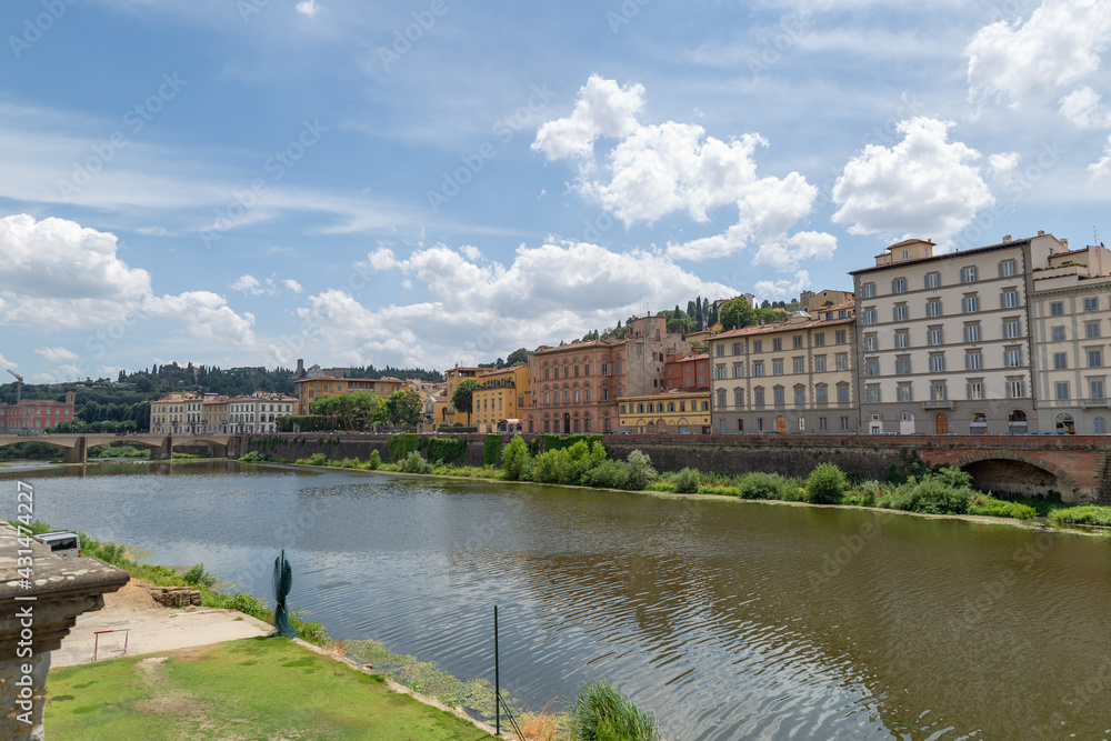 Arno river panorama in Florence, Tuscany, Italy