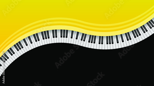Abstract Piano Keys Music Keyboard Instrument Song Melody Vector Design Style