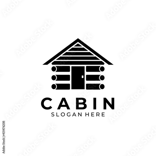 cabin logo vintage symbol illustration design