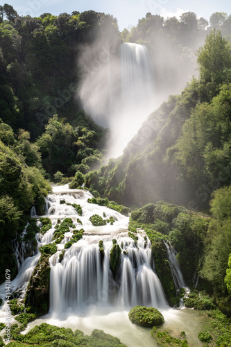 cascade of marmore open to full flow