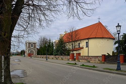Built at the end of the 18th century, the Catholic Church of Saint Lawrence in Dolistowo in Podlasie, Poland. The photos show a general view of the temple.