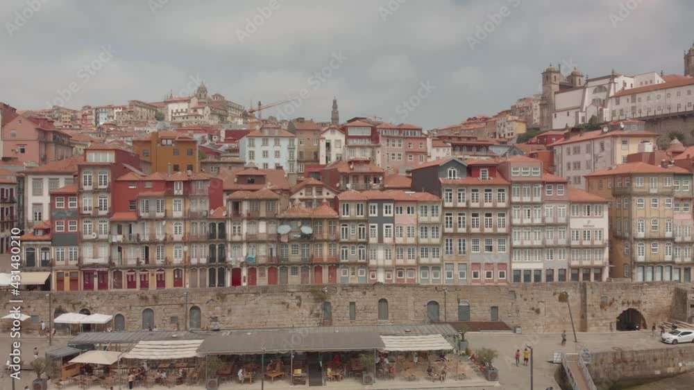Ribeira Douro, Porto, Portugal. Aerial view of the famous Ribeira in Porto city. Shot with DJI Mavic Air. 4K video. Ribeira Douro, Porto, Portugal. Aerial view of the famous Ribeira in Porto city. Shot with DJI Mavic Air. 4K video.