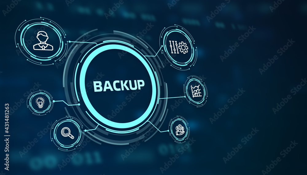 Obraz premium Business, Technology, Internet and network concept. Backup storage data internet technology.