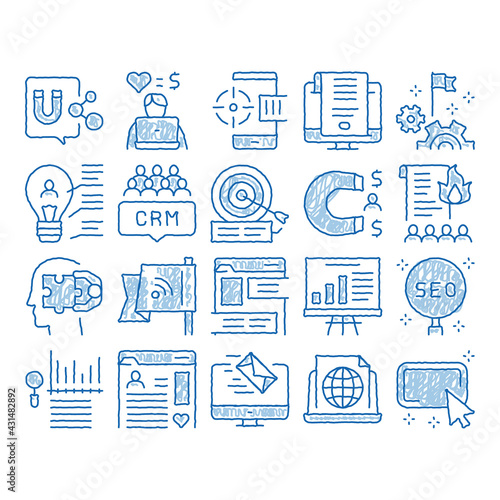 Inbound Marketing icon hand drawn illustration