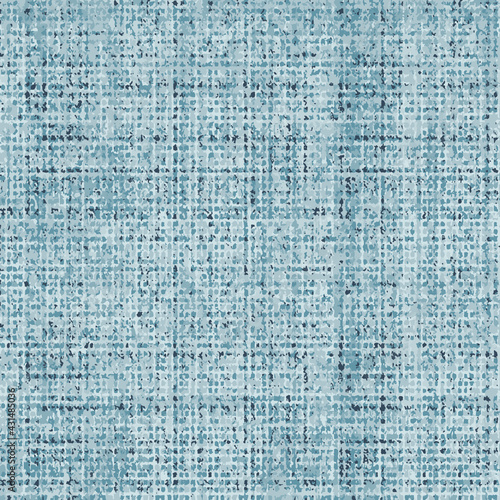 Variegated multicolor tapestry plaid woven texture. Space dyed watercolor effect knit check background. Fuzzy thin grungy textile material. Tufted boucle carpet rug fabric effect.