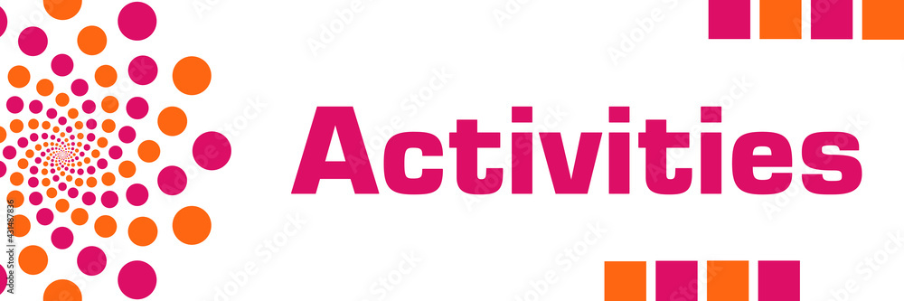 Activities Pink Orange Dots Horizontal
