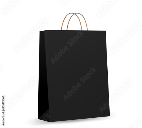 Realistic cardboard package. Craft packaging for takeaway food. Paper package isolated on white background. Realistic mockup.