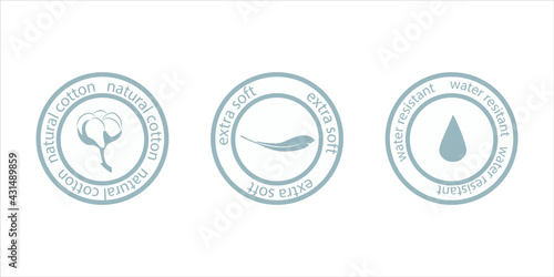 Natural cotton, water resistant and extra soft sign, symbols