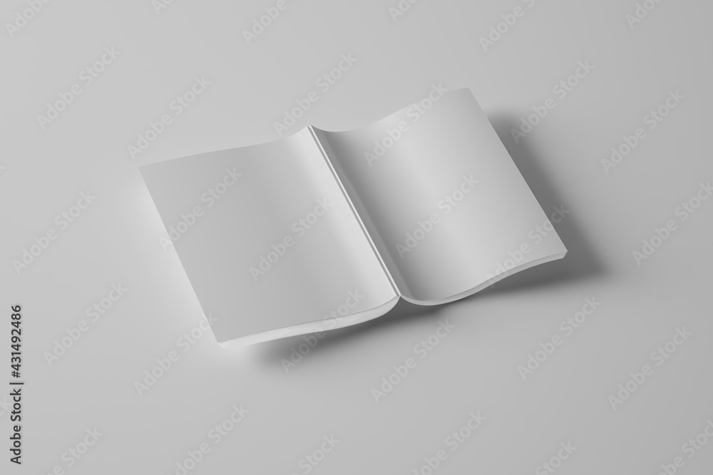 Magazine mockup on soft color background Magazine mockup on soft color background