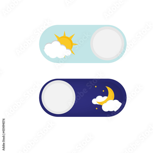 Day night concept, sun and moon, day night icon