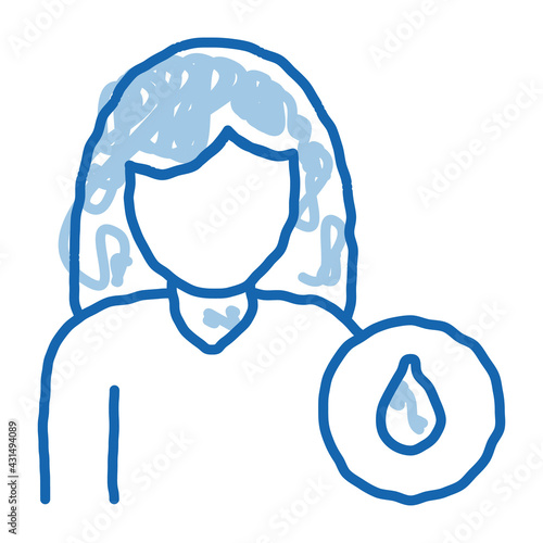 Frequent Urination Symptomp Pregnancy doodle icon hand drawn illustration