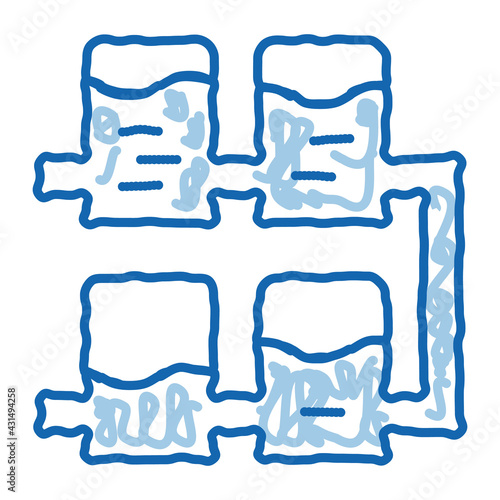 Water Treatment Filter doodle icon hand drawn illustration
