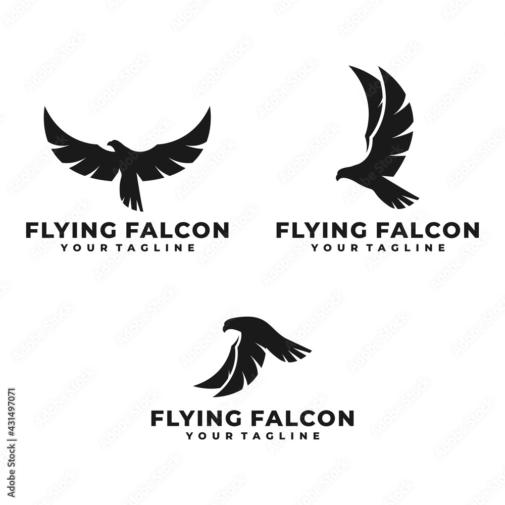 Flying falcon logo template Flying falcon logo template