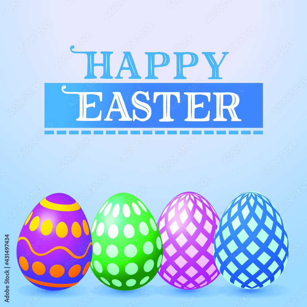 Vector Happy Easter eggs collection