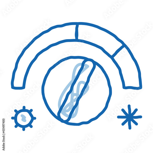 Termostat Heating And Cooling Detail doodle icon hand drawn illustration