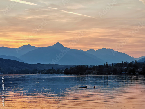 sunrise over lake
