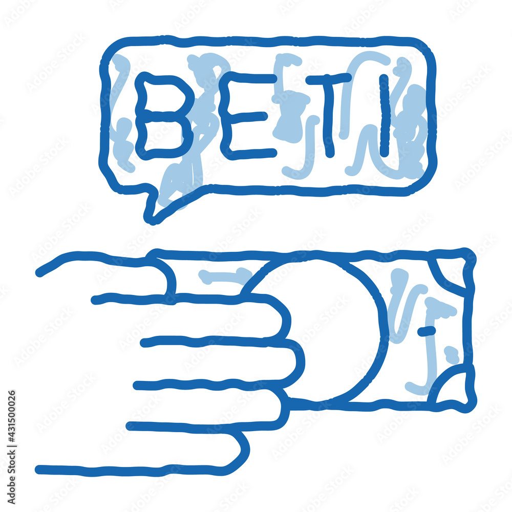 Hand Make Bet Betting And Gambling doodle icon hand drawn illustration Hand Make Bet Betting And Gambling doodle icon hand drawn illustration