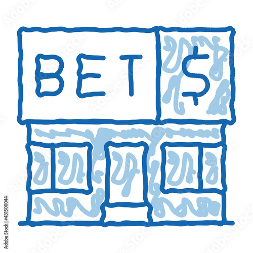 Betting Office Gambling doodle icon hand drawn illustration