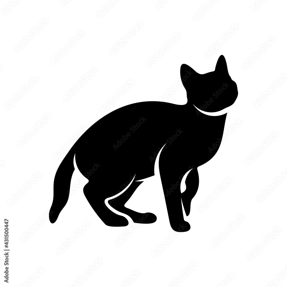 Silhouette cat vector illustration design Silhouette cat vector illustration design