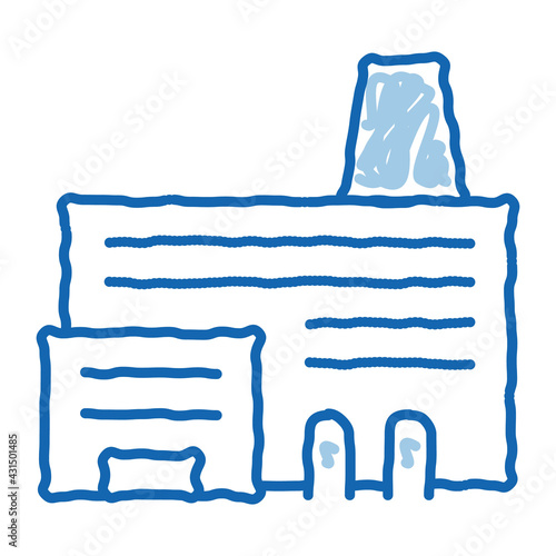 Industry Factory Metallurgical doodle icon hand drawn illustration